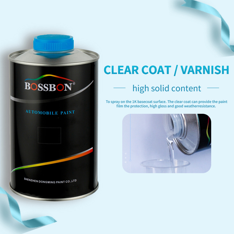 BOSSBON High Gloss Top Coat Clear Coat Varnish Wholesale Best Quality Acrylic Spray Paint for Car Refinish and Repair