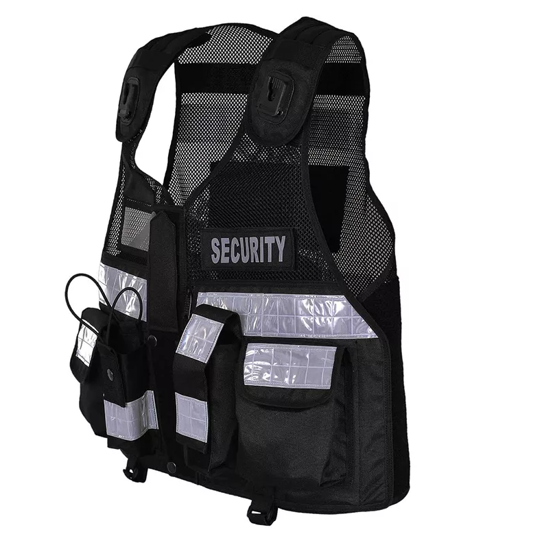 Mesh fabric Security Guard Multi Pockets Safety Vest