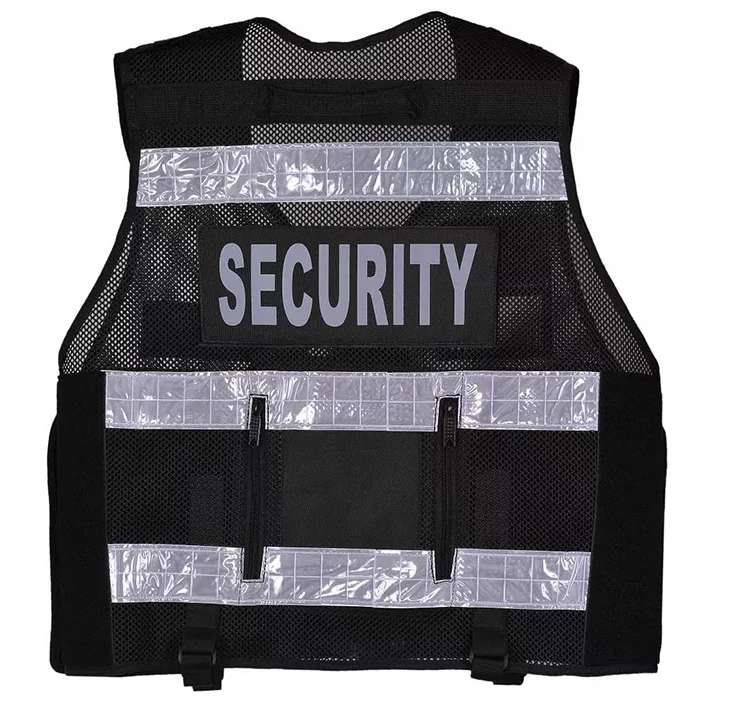 Mesh fabric Security Guard Multi Pockets Safety Vest