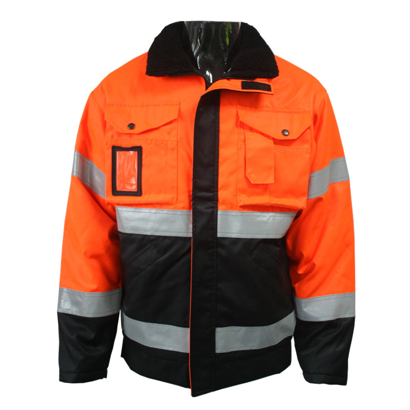 HI VIS Jacket 80/20 TC Quilted Unisex Warm Workwear Safety Jackets Reflective Work