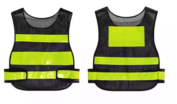 reflective safety workwear security vests black safety vest adjustable