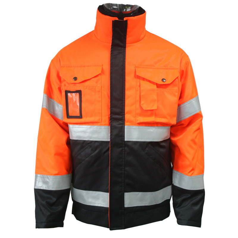 HI VIS Jacket 80/20 TC Quilted Unisex Warm Workwear Safety Jackets Reflective Work