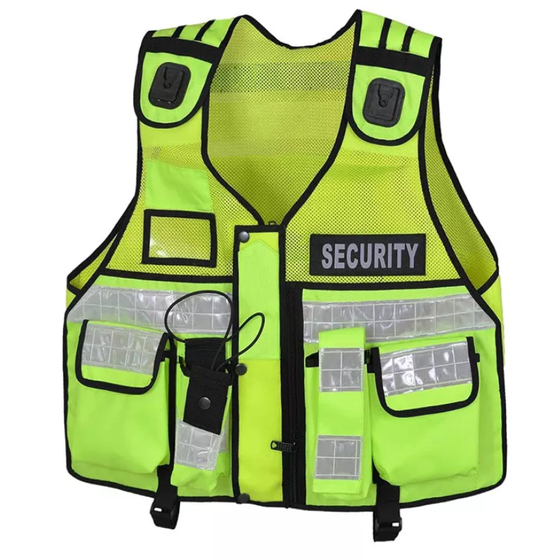 Tactical Security Tool Volunteer Work Vest Multi Pocket For Men With Custom Logo Zip