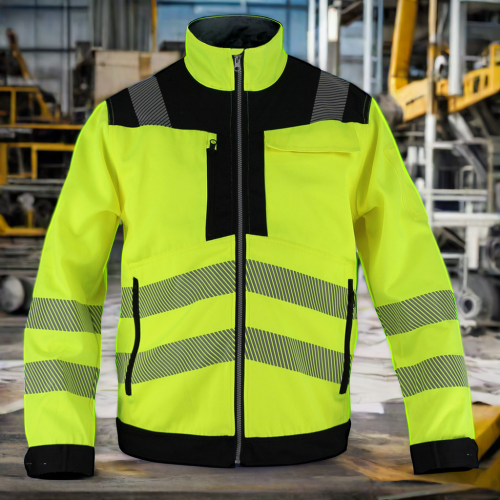 Safety Hi-Vis Workwear Polyester Reflective Work Jacket and Construction Clothes for Adults