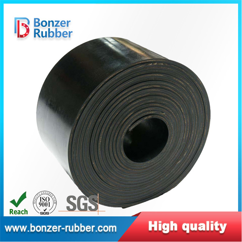 Tear Resistant High Friction  Cotton Nylon Reinforced Rubber Sheet  With Fabric