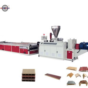 wpc fluted panel production line Wood Plastic Composited Product Making Machine