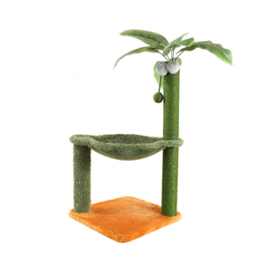 Wholesale Cat Scratching Post for Kitten Cute Green Leaves Scratching with Sisal Rope Indoor Cat Tree Pet Products