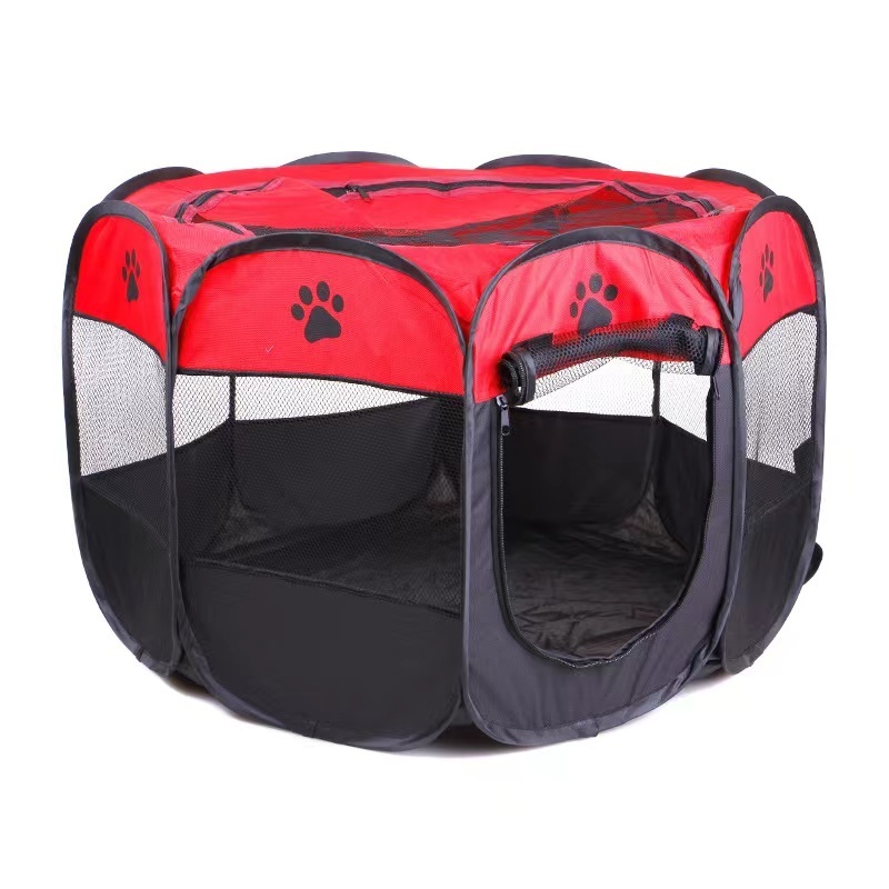 Dog Tent Portable House Breathable Outdoor Kennels Fences Pet Cats Delivery Room Easy Operation Octagonal Playpen Dog Crate