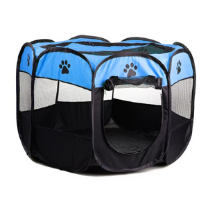 Dog Tent Portable House Breathable Outdoor Kennels Fences Pet Cats Delivery Room Easy Operation Octagonal Playpen Dog Crate