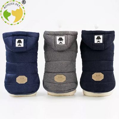 Wholesale Stocks Dog Hoodie Winter Autumn Warm Pet Clothes For Dogs Two-Legs Coat Jacket Cotton Teddy  Bulldog Clothing