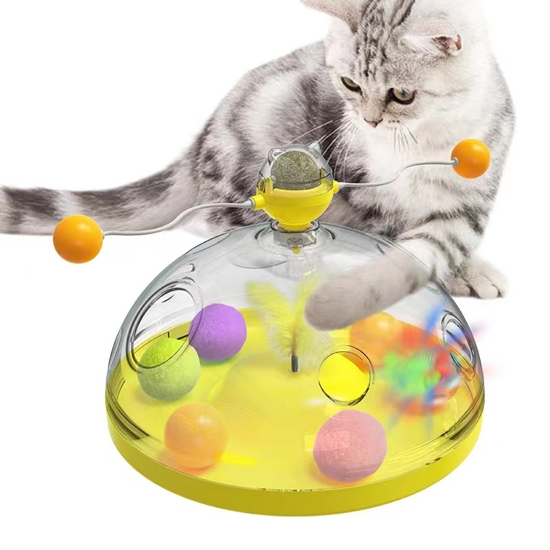 Interactive Cat Toy for Indoor  Cats Windmill Rotation Toy for Fun Pet cats Training pet products