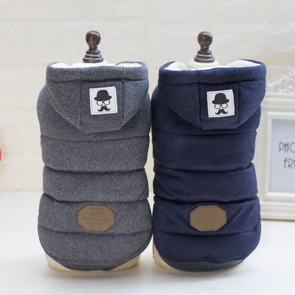 Wholesale Stocks Dog Hoodie Winter Autumn Warm Pet Clothes For Dogs Two-Legs Coat Jacket Cotton Teddy  Bulldog Clothing