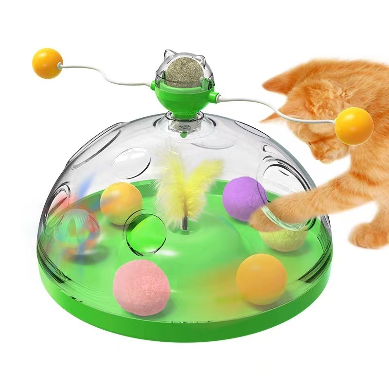 Interactive Cat Toy for Indoor  Cats Windmill Rotation Toy for Fun Pet cats Training pet products