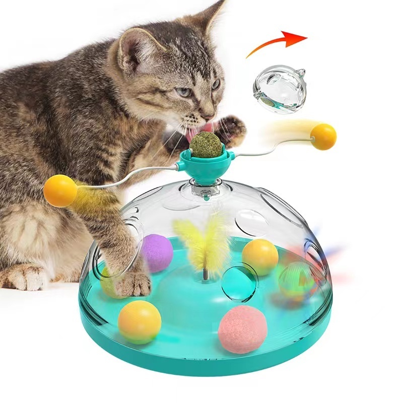 Interactive Cat Toy for Indoor  Cats Windmill Rotation Toy for Fun Pet cats Training pet products