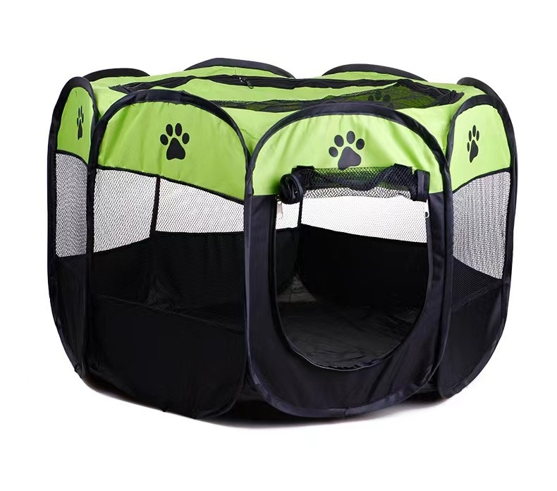 Dog Tent Portable House Breathable Outdoor Kennels Fences Pet Cats Delivery Room Easy Operation Octagonal Playpen Dog Crate