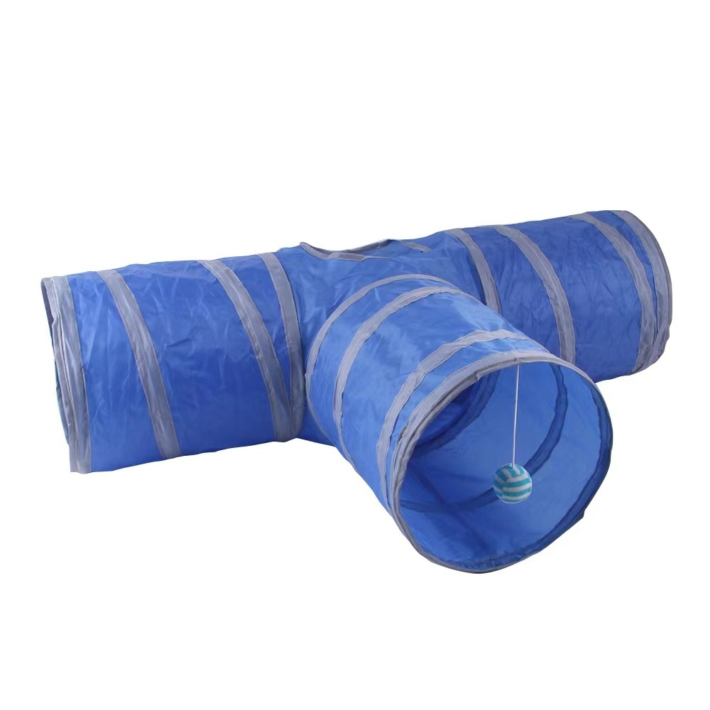 Wholesale Cat Tunnel Pet 3 holes Tube Play Toy Indoor Outdoor Kitty Puppy Toys for Puzzle Exercising Hiding Training cat toys