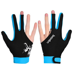 HBG 0912 Breathable 3 Fingers pool Gloves Manufacturers Snooker Gloves anti slip Billiard gloves Unisex