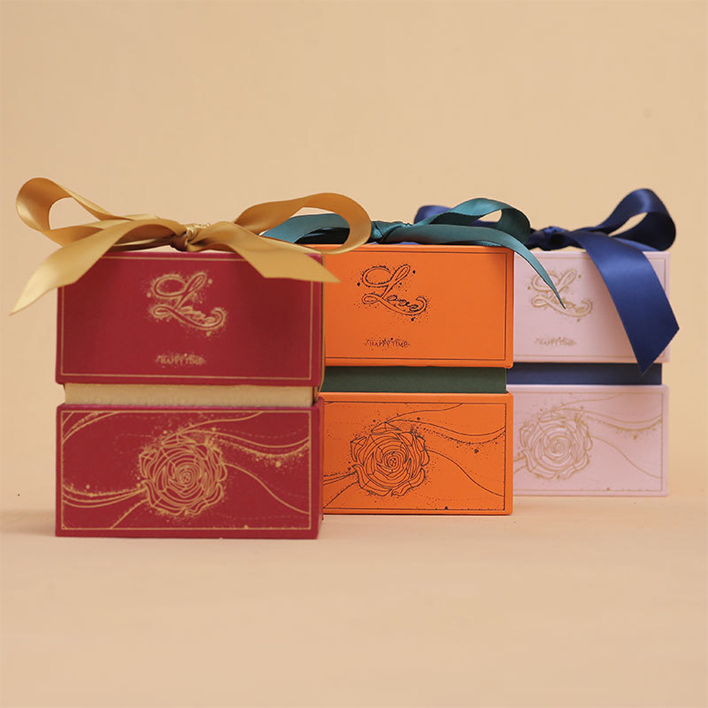 luxury gift box velvet wedding invitation box candy souvenirs packaging gift boxes with handles