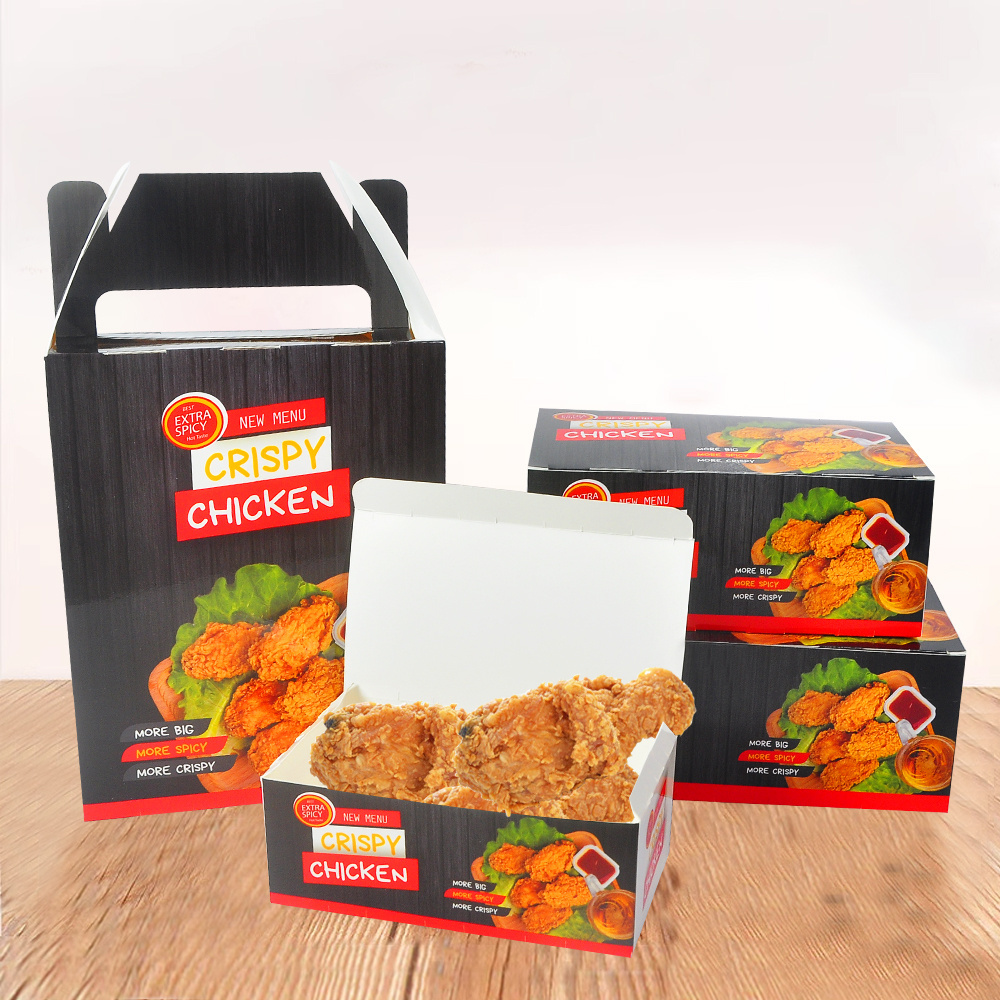 Spot Price Paper Fried Chicken Box Fast Food Packaging Europe FC0 FC1 FC3 FC4 Standard Size Boxes For Fried Chicken