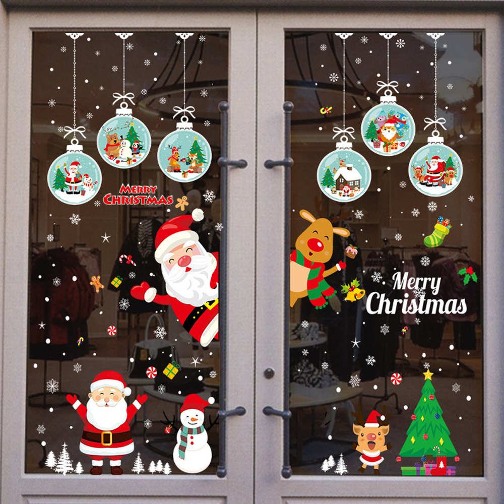 Christmas Decorated Creative Funny Wall Window Sticker Gift Christmas Stickers