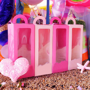 Hot Sale Exquisite Empty Box White Paper Packaging Boxes With Clear Window For Barbie Dolls