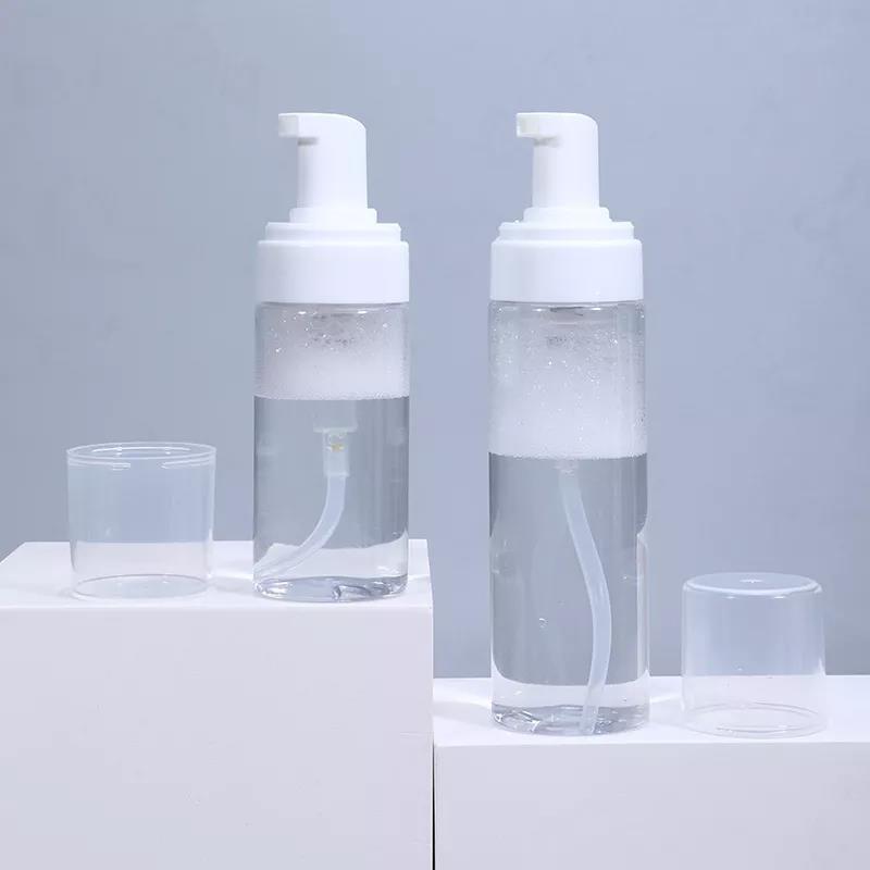 Free sample foam pump bottle 150ml,0.8cc 1.6cc empty custom clear foam pump bottles,42/410 soap foam pump bottle