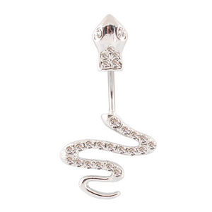 BOOM Hypoallergenic Stainless Steel Navel Rings Snake Shape Belly Rings