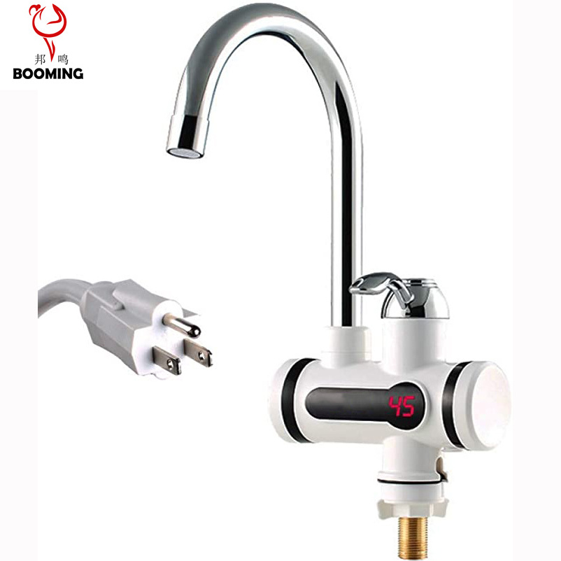 Cheap Price Safe Single Handle Brass and Metal Temperature Adjustable Electric Heater Tap Hot Water Faucet