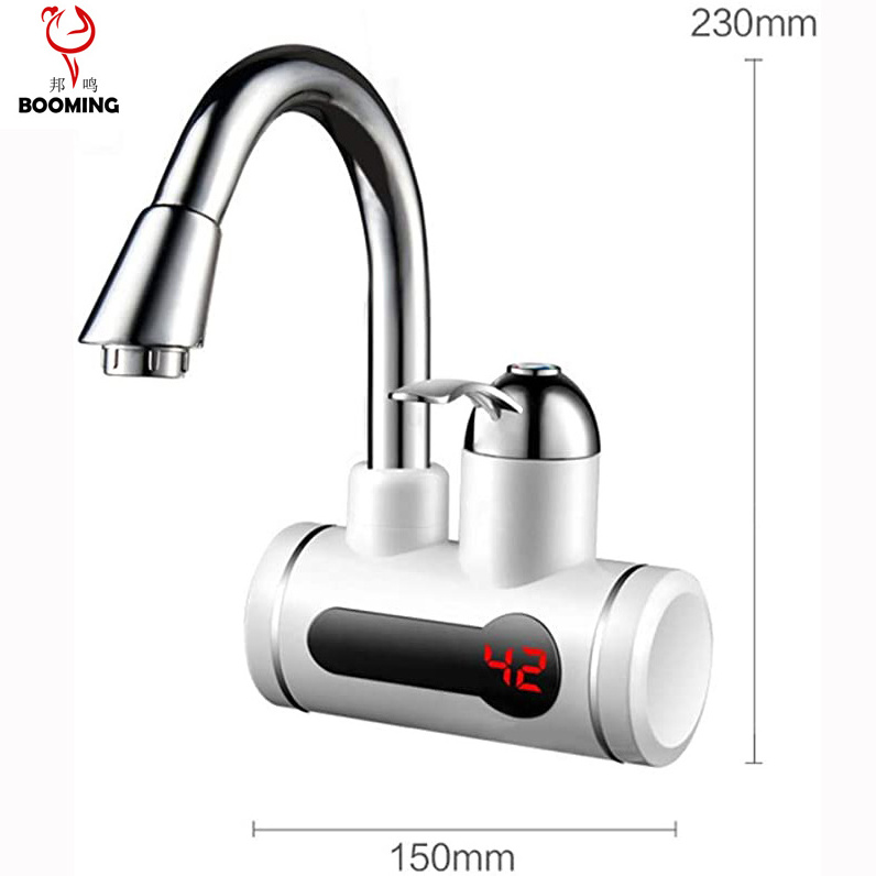 Cheap Price Safe Single Handle Brass and Metal Temperature Adjustable Electric Heater Tap Hot Water Faucet