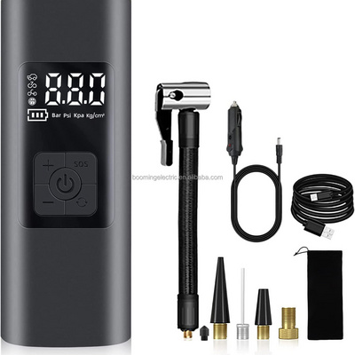 Cordless Tire Inflator Portable Air Compressor 6000mAh Battery Rechargeable Bike Air Pump with Digital Pressure Gauge