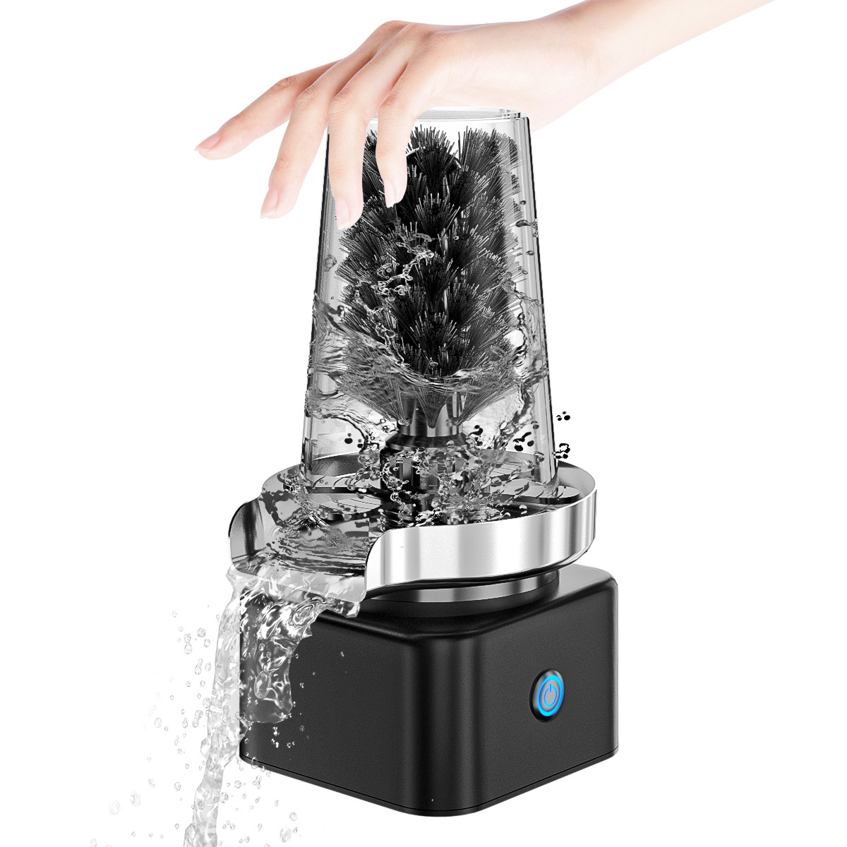 Hot Sale Automatic electric Glass Rinser Water Spraying Holes Pressure Bar Coffee Cup Cleaner Kitchen Sink Washer Bottle Cleaner