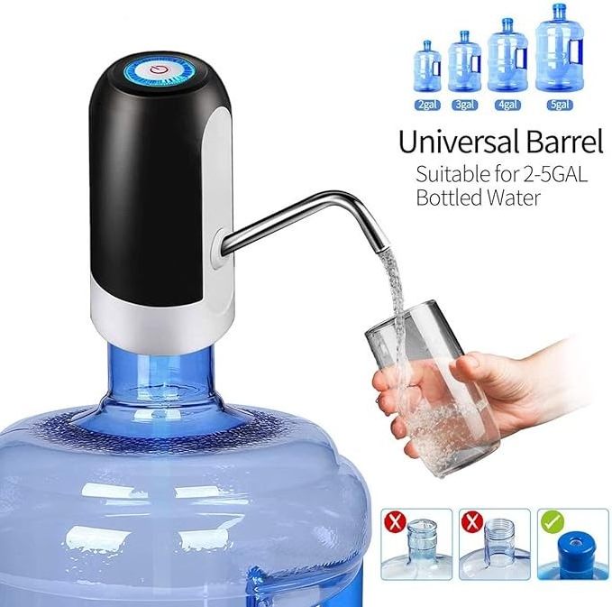 2024 Newest cheaper price 5 Gallon water dispenser pump automatic USB Charging Universal Fit Water Bottle Pump for Drinking