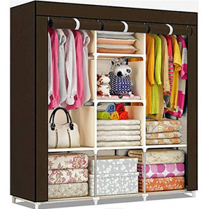 Wholesale Luxury Nordic bedroom furniture foldable baby children adult closet cabinet storage organizer fabric wardrobe