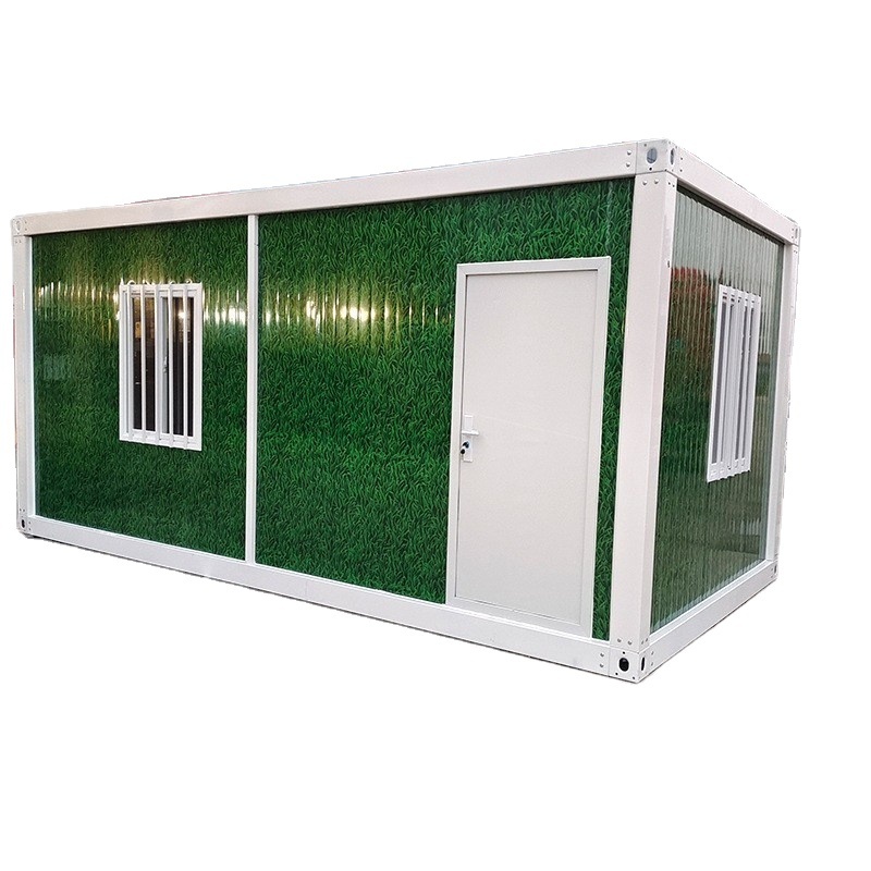 china modern glass 20ft prefabricated expandable folding  quick concrete log cabin kits prefab homes house for sale