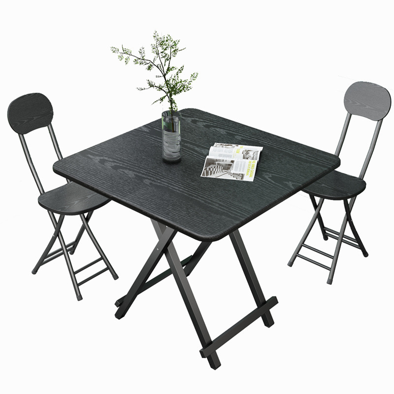 Wholesale Modern Furniture Wooden Space Saving Home Folding Dining Table With 4 Chairs