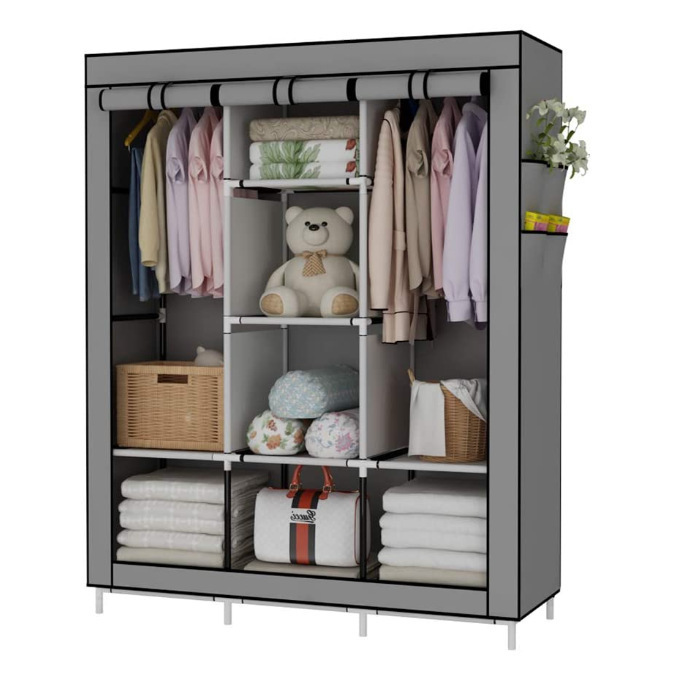 Promotion China New style furniture foldable baby children adult closet cabinet storage organizer fabric wardrobe