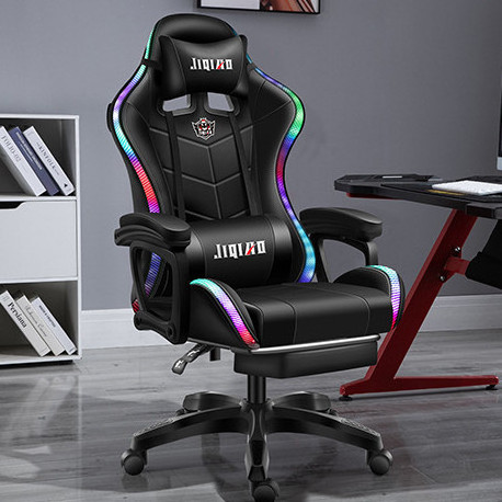 Customize Gamer Ergonomic Design Racing Car Style BT Speaker RGB Light Up Silla Gamer Gaming Chair