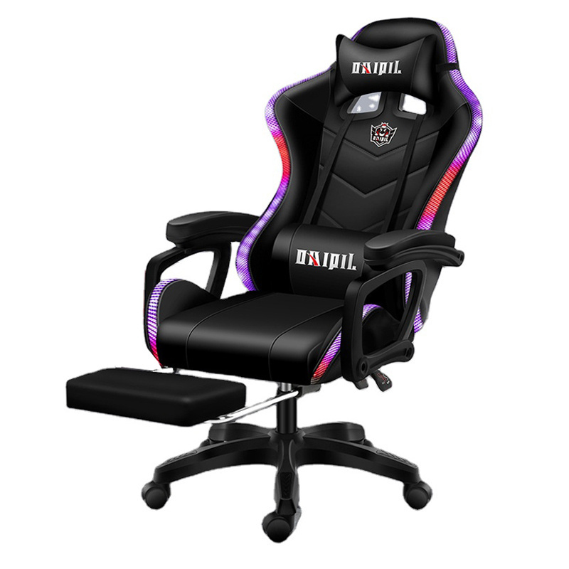 Customize Gamer Ergonomic Design Racing Car Style BT Speaker RGB Light Up Silla Gamer Gaming Chair