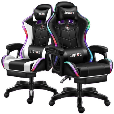 Customize Gamer Ergonomic Design Racing Car Style BT Speaker RGB Light Up Silla Gamer Gaming Chair