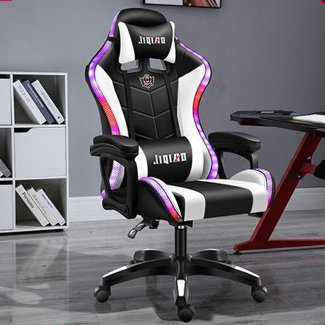 Customize Gamer Ergonomic Design Racing Car Style BT Speaker RGB Light Up Silla Gamer Gaming Chair