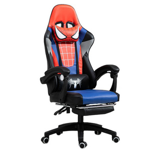 Spiderman Silla  Gamer Wholesale Luxury Pu Covered Cushions High Back Swivel Lounge Chair Gamer Racing Gaming Chair