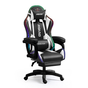 High Back Comfortable pu leather Cover leather ergonomic racing computer game chair silla gamer gaming chairs with footrest