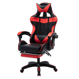 Custom China Black Red Wooden Frame LED PU Leather Office Adult Ergonomic RGB Racing Computer PC Gamer Gaming Chair For Sale