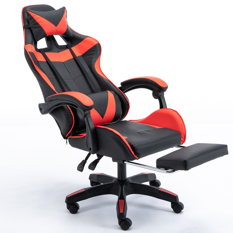 Custom China Black Red Wooden Frame LED PU Leather Office Adult Ergonomic RGB Racing Computer PC Gamer Gaming Chair For Sale