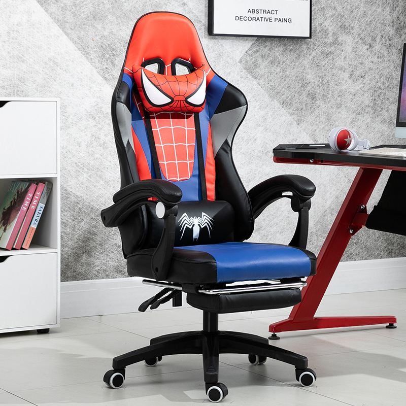 Spiderman Silla  Gamer Wholesale Luxury Pu Covered Cushions High Back Swivel Lounge Chair Gamer Racing Gaming Chair