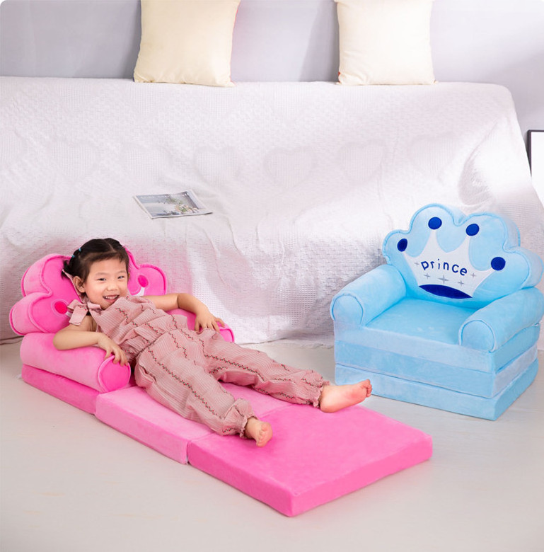 mini Foldable Lazy Sofa inflatable pink baby play children sofa beds children's cute cartoon folding mini sofa children