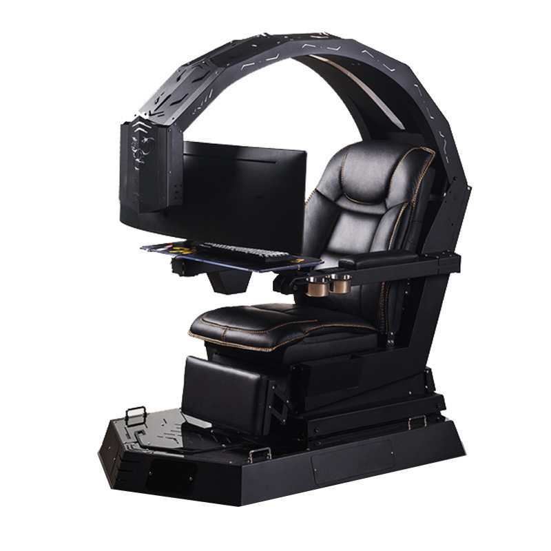 Black And Red Manufacturer Triple Monitors Ergonomics Cool Integrated Cockpit Office Gaming Chair from China