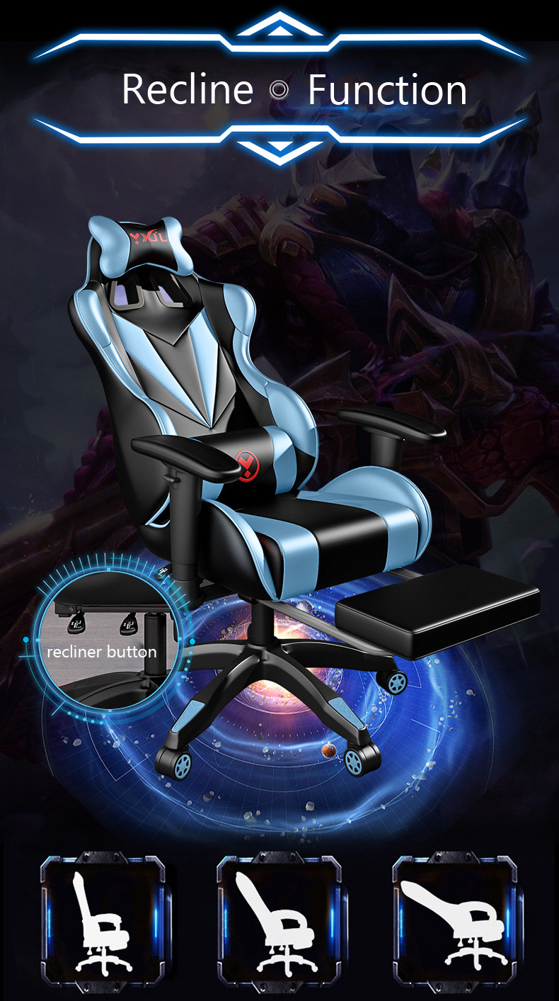 good quality comfortable backrest leather ergonomic PC computer game chair massage silla gamer gaming chair with speaker