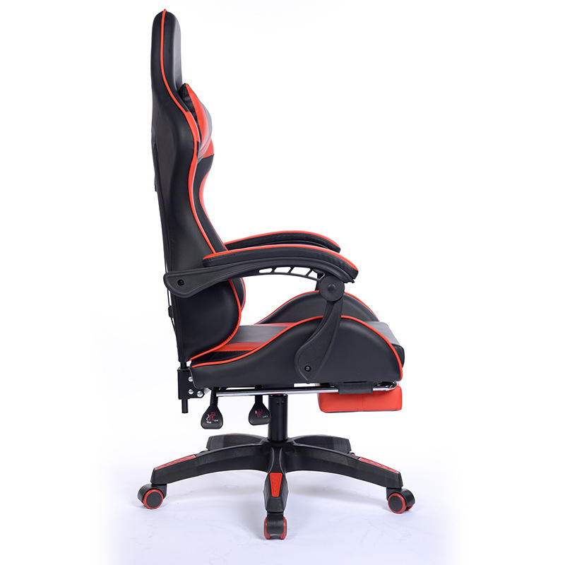 Custom China Black Red Wooden Frame LED PU Leather Office Adult Ergonomic RGB Racing Computer PC Gamer Gaming Chair For Sale