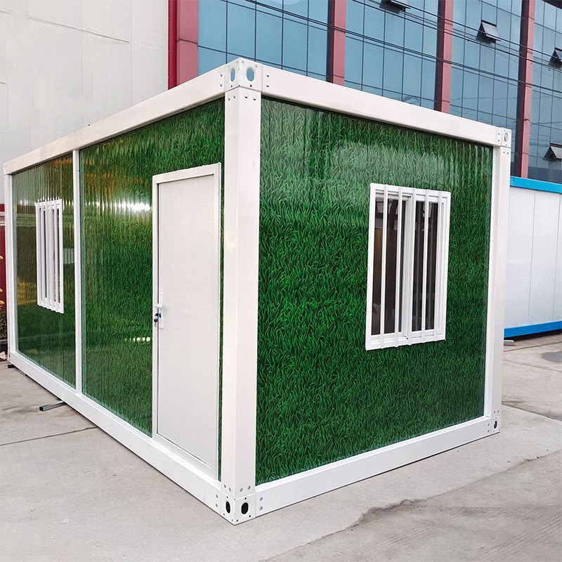 china modern glass 20ft prefabricated expandable folding  quick concrete log cabin kits prefab homes house for sale